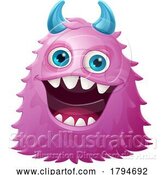 Vector Illustration of Monster Alien Cute Funny Character Mascot by AtStockIllustration