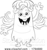 Vector Illustration of Monster Alien Cute Funny Character Mascot by AtStockIllustration