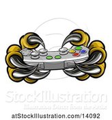 Vector Illustration of Monster Claws Playing with a Video Game Controller by AtStockIllustration