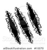 Vector Illustration of Monster Gouges and Slashes in Metal by AtStockIllustration