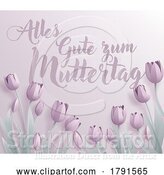 Vector Illustration of Mothers Day German Alles Gute Zum Muttertag Design by AtStockIllustration