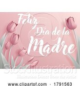 Vector Illustration of Mothers Day Spanish Feliz Dia De La Madre Design by AtStockIllustration