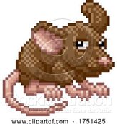 Vector Illustration of Mouse Rodent 8 Bit Pixel Art Video Game by AtStockIllustration