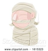 Vector Illustration of Mummy Guy Avatar People Icon by AtStockIllustration