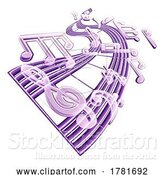 Vector Illustration of Music Notes Stream Musical Note Concept by AtStockIllustration