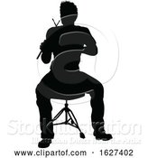 Vector Illustration of Musician Drummer Silhouette by AtStockIllustration