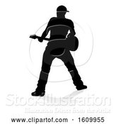 Vector Illustration of Musician Guitarist Silhouette by AtStockIllustration