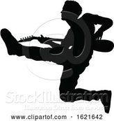 Vector Illustration of Musician Guitarist Silhouette by AtStockIllustration