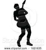 Vector Illustration of Musician Guitarist Silhouette by AtStockIllustration