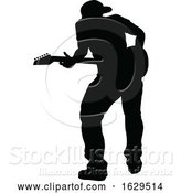 Vector Illustration of Musician Guitarist Silhouette by AtStockIllustration