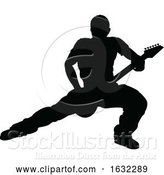 Vector Illustration of Musician Guitarist Silhouette by AtStockIllustration