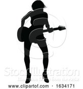 Vector Illustration of Musician Guitarist Silhouette by AtStockIllustration