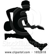 Vector Illustration of Musician Guitarist Silhouette by AtStockIllustration