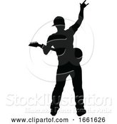 Vector Illustration of Musician Guitarist Silhouette by AtStockIllustration