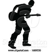 Vector Illustration of Musician Guitarist Silhouette by AtStockIllustration