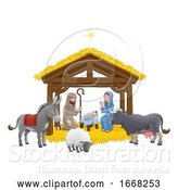 Vector Illustration of Nativity Christmas Scene by AtStockIllustration