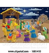 Vector Illustration of Nativity Christmas Scene by AtStockIllustration