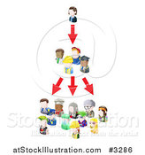 Vector Illustration of Networking Social People Spreading an Idea by AtStockIllustration