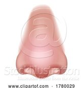 Vector Illustration of Nose Five Senses Human Body Part Sense Organ Icon by AtStockIllustration