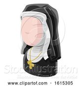 Vector Illustration of Nun Lady Avatar People Icon by AtStockIllustration