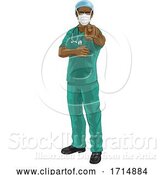 Vector Illustration of Nurse Doctor in PPE Mask Pointing Needs You by AtStockIllustration