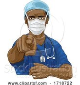 Vector Illustration of Nurse Doctor in PPE Mask Pointing Needs You by AtStockIllustration