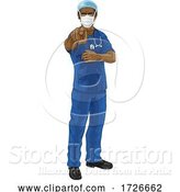 Vector Illustration of Nurse Doctor in PPE Mask Pointing Needs You by AtStockIllustration