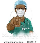 Vector Illustration of Nurse Doctor in PPE Mask Pointing Needs You by AtStockIllustration