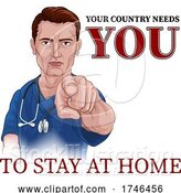 Vector Illustration of Nurse Doctor Pointing Your Country Needs You by AtStockIllustration