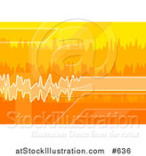 Vector Illustration of Orange, White and Yellow Sound Waves by AtStockIllustration