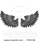 Vector Illustration of Pair of Wings Vintage Engraved Style by AtStockIllustration