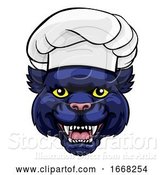 Vector Illustration of Panther Chef Mascot Character by AtStockIllustration