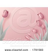 Vector Illustration of Paper Craft Cut Origami Floral Tulip Flowers by AtStockIllustration