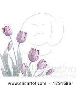 Vector Illustration of Paper Craft Cut Origami Floral Tulip Flowers by AtStockIllustration