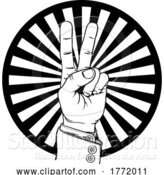 Vector Illustration of Peace Victory Hand Sign by AtStockIllustration