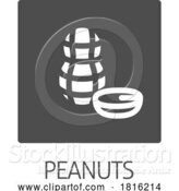 Vector Illustration of Peanut Nut Food Allergy Icon Concept by AtStockIllustration