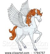 Vector Illustration of Pegasus Wings Horse Animal Illustration by AtStockIllustration