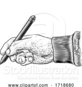 Vector Illustration of Pencil Hand Vintage Engraved Etched Woodcut Print by AtStockIllustration