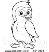 Vector Illustration of Penguin Bird Coloring Wildlife Mascot by AtStockIllustration