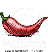 Vector Illustration of Pepper Vegetable Vintage Woodcut Illustration by AtStockIllustration