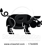 Vector Illustration of Pig Sign Label Icon Concept by AtStockIllustration
