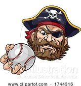 Vector Illustration of Pirate Baseball Ball Sports Mascot by AtStockIllustration