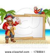 Vector Illustration of Pirate Beach Background by AtStockIllustration