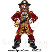 Vector Illustration of Pirate Captain Character Mascot by AtStockIllustration