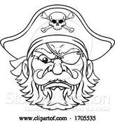 Vector Illustration of Pirate Captain Character Mascot by AtStockIllustration