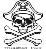 Vector Illustration of Pirate Hat Skull and Crossbones by AtStockIllustration