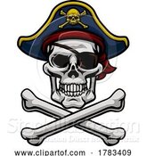 Vector Illustration of Pirate Hat Skull and Crossbones by AtStockIllustration