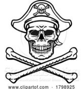 Vector Illustration of Pirate Hat Skull and Crossbones by AtStockIllustration