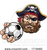 Vector Illustration of Pirate Soccer Football Ball Sports Mascot by AtStockIllustration