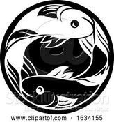 Vector Illustration of Pisces Fish Horoscope Zodiac Sign by AtStockIllustration